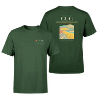 Thumbnail for Camilo Daza International Airport (CUC) design printed on dark green double-side t-shirt