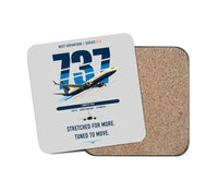 Thumbnail for Boeing 737 MAX 10 design on light gray 1 piece coaster