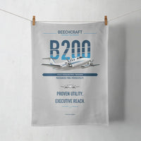 Thumbnail for Beechcraft King Air B200 design on light gray towel