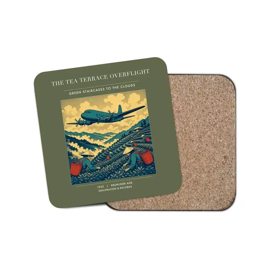 The Tea Terrace Overflight - Designed Coasters design on green army 1-piece