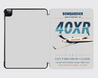 Thumbnail for Bombardier Learjet 40XR design on light gray ipad tablet case