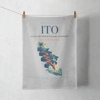 Thumbnail for Hilo International Airport (ITO) design on light gray towel