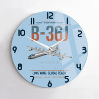 Thumbnail for B-36J Peacemaker design on light blue no frame wall clock