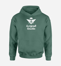 Thumbnail for Saudi Arabian Airlines logo printed on green hoodie