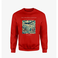 Thumbnail for VINTAGE G4234 - The Dropped Supplies - Designed Sweatshirts design on red