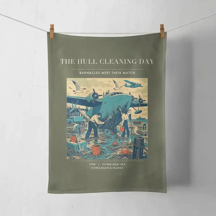 VINTAGE G4273 - The Hull Cleaning Day - Designed Towels design on greenarmy
