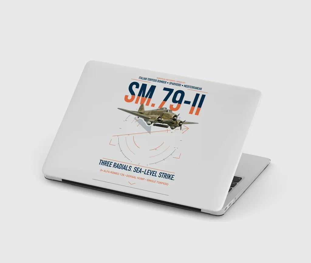 Savoia-Marchetti SM.79-II Sparviero design on light gray MacBook case