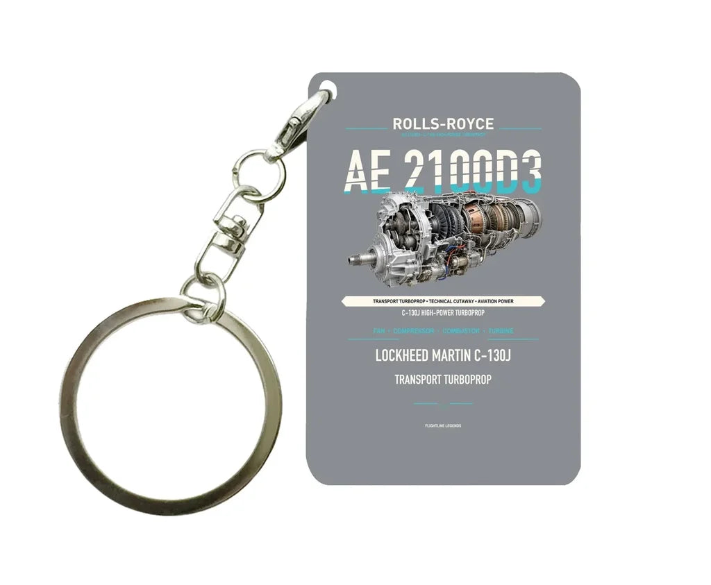 AE 2100D3 Key Chain design on gray key chain