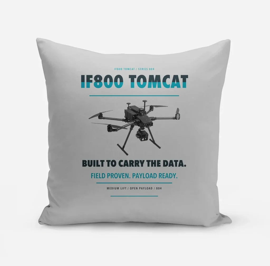 Inspired Flight IF800 Tomcat design on light gray pillow