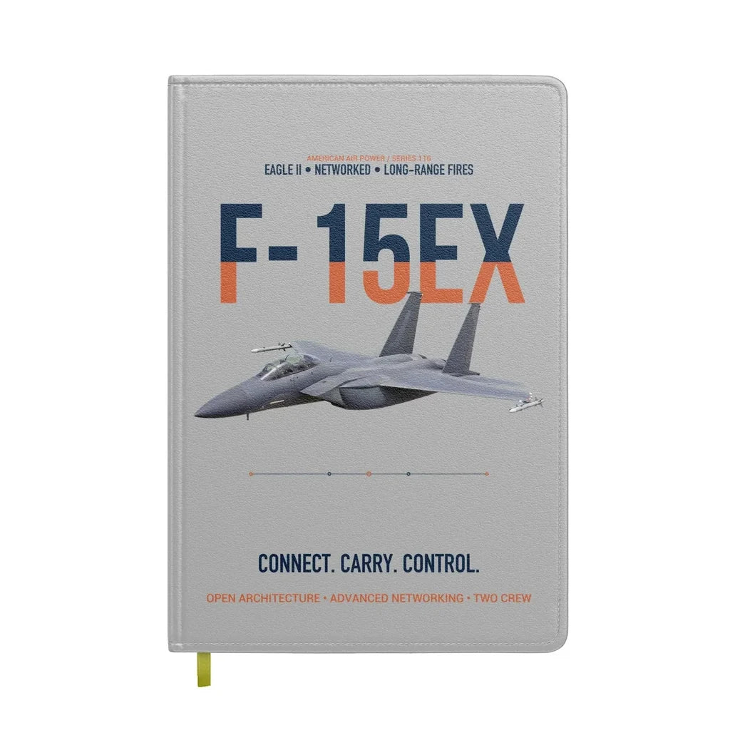 F-15EX Eagle II Connect Carry Control design on light gray notebook