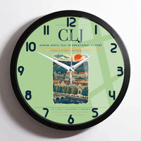 Thumbnail for Avram Iancu Cluj International Airport CLJ Wall-Clock Framed - Light Green