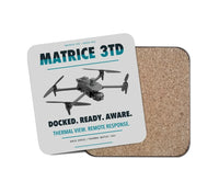 Thumbnail for DJI Matrice 3TD design on light gray 1 piece coaster