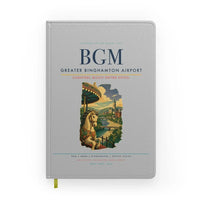 Thumbnail for Greater Binghamton Airport (BGM) design on light gray notebook
