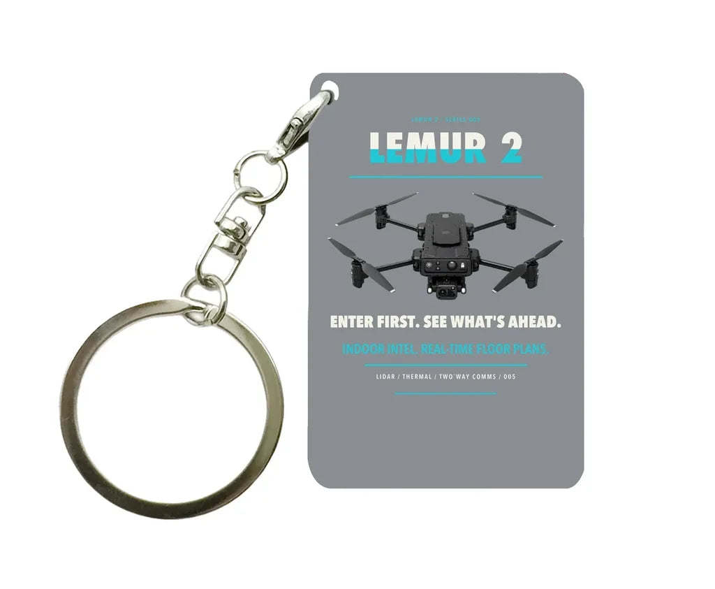 BRINC LEMUR 2 Key Chain design on gray key chain