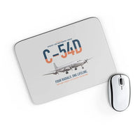 Thumbnail for C-54D Skymaster design on light gray rectangle mouse pad
