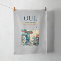Thumbnail for Oulu Airport (OUL) design on light gray towel