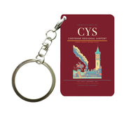 Thumbnail for Cheyenne Regional Airport (CYS) design on dark red key chain