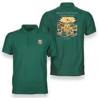 Thumbnail for VINTAGE G4241 - The Grass Strip Sunday - Double-Side Polo T-Shirt design on green
