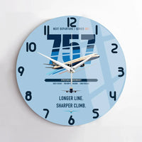 Thumbnail for Boeing 757-300 design on light blue no frame wall clock