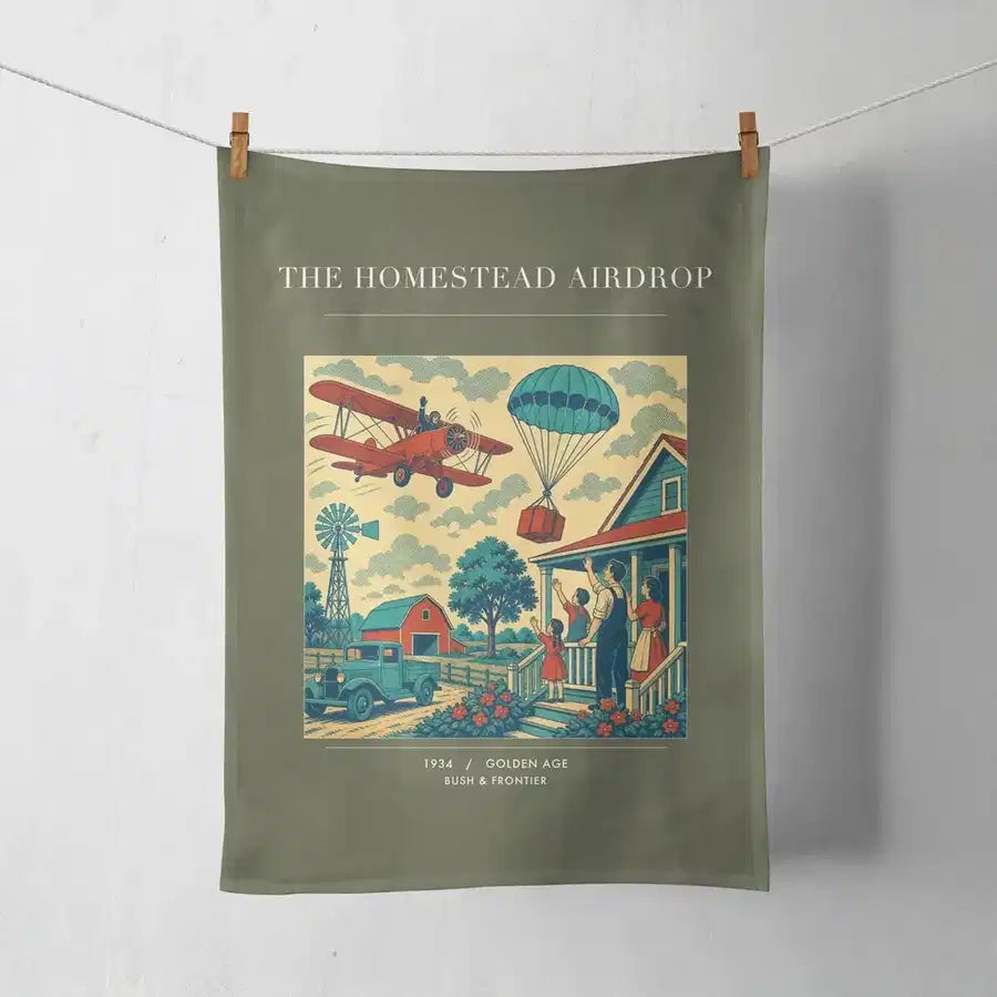 VINTAGE G4199 - The Homestead Airdrop - Designed Towels design on greenarmy