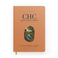 Thumbnail for Christchurch Airport (CHC) design on orange notebook