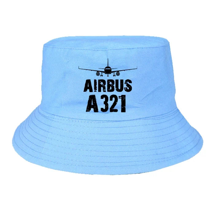 Airbus A321 & Plane summer hat - light blue
