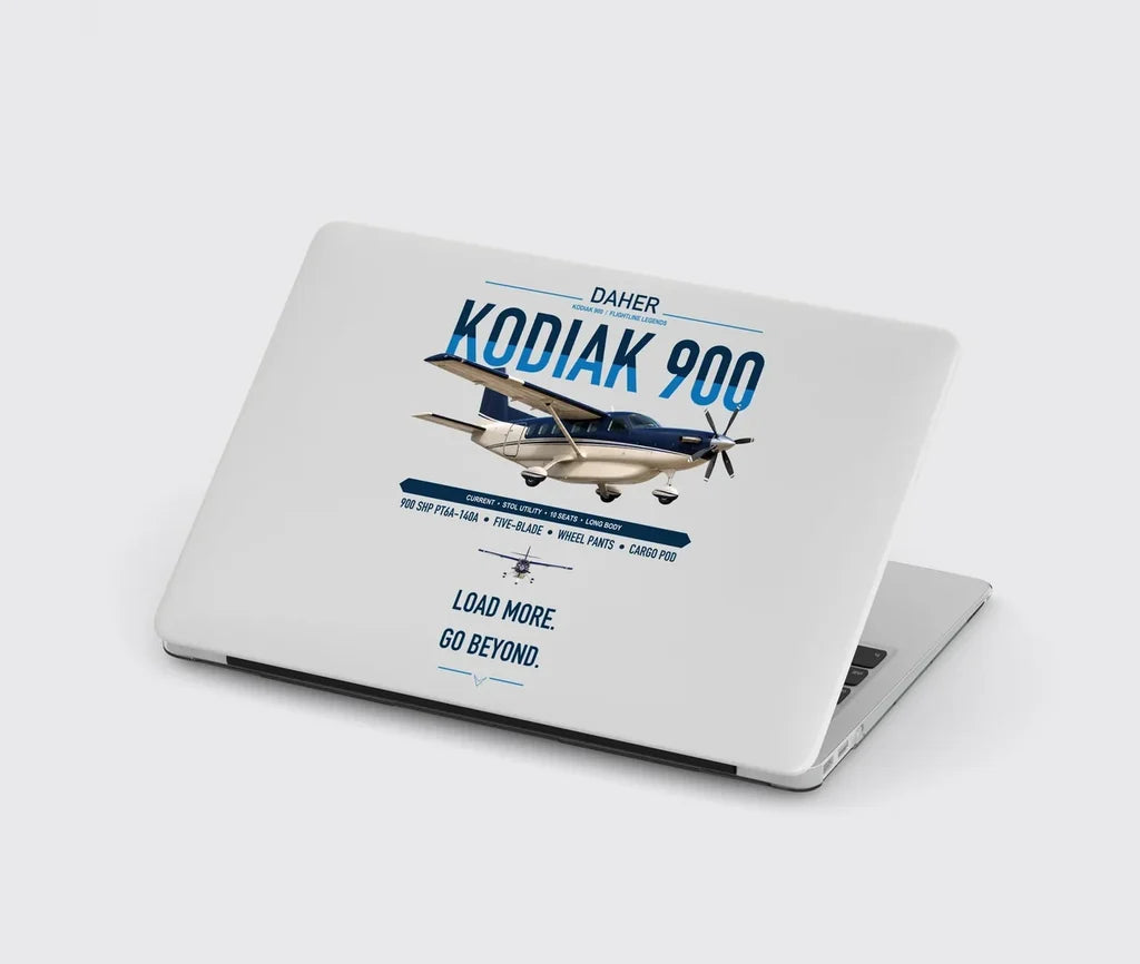 Daher Kodiak 900 design on light gray MacBook case