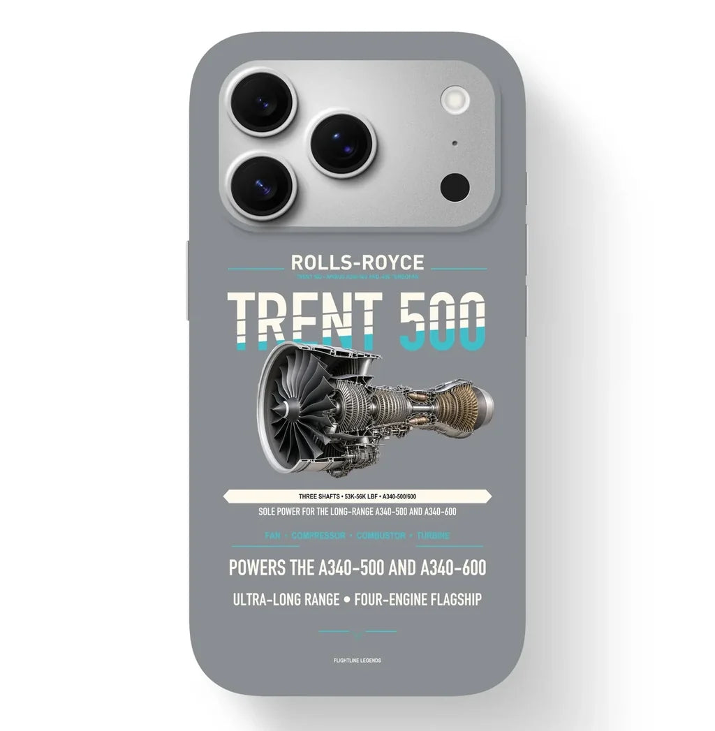 TRENT 500 Case design on gray iphone case