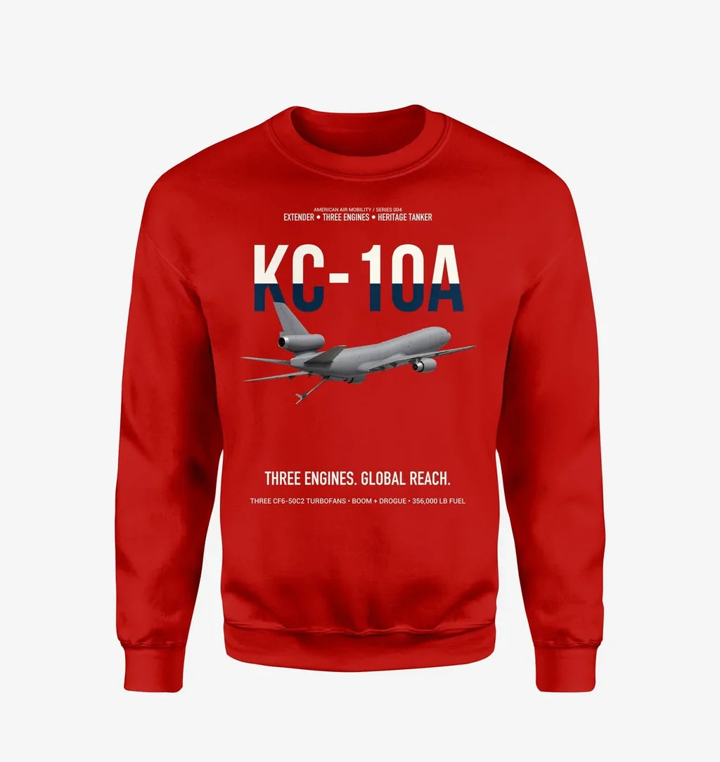 KC-10A EXTENDER design on red sweatshirt