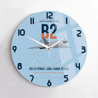Thumbnail for Avro Vulcan B2 design on light blue no frame wall clock