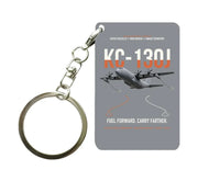 Thumbnail for KC-130J SUPER HERCULES design on gray designed key chain, double-side print