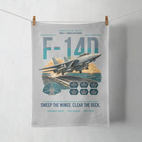 Thumbnail for F-14D Tomcat design on light gray towel