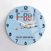 Thumbnail for F-89J Scorpion design on light blue no frame wall clock