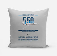 Thumbnail for Cessna Citation 550 - Citation II design on light gray pillow