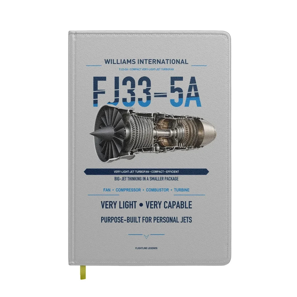 FJ33-5A design on light gray notebook