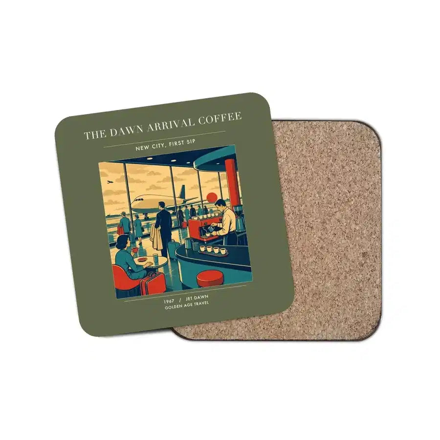The Dawn Arrival Coffee - Designed Coasters design on green army 1-piece