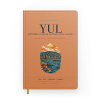 Thumbnail for Montréal–Trudeau International Airport (YUL) design on orange notebook