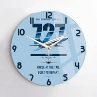 Thumbnail for Boeing 727-200 design on light blue no frame wall clock