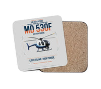 Thumbnail for MD Helicopters MD 530F design on light gray 1 piece coaster