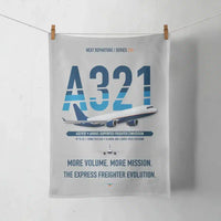 Thumbnail for Airbus A321P2F design on light gray towel