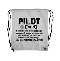 Thumbnail for Pilot [Noun] Drawstring Bag - view 6