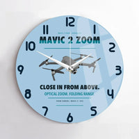 Thumbnail for DJI Mavic 2 Zoom design on light blue no frame wall clock