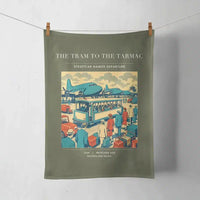 Thumbnail for VINTAGE G4372 - The Tram To The Tarmac - Designed Towels design on greenarmy