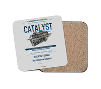 Thumbnail for CATALYST design on light gray 1 piece coaster