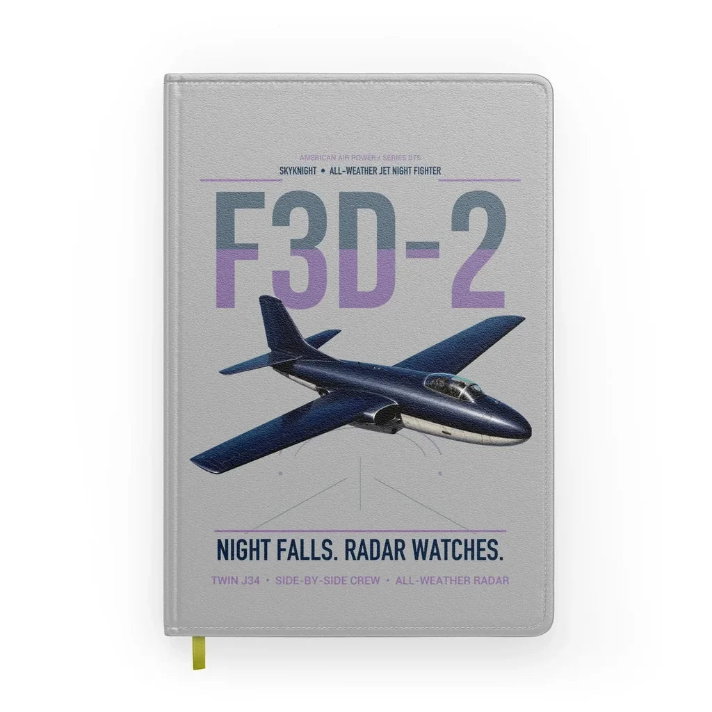 F3D-2 Skyknight design on light gray notebook