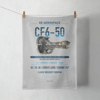 Thumbnail for CF6-50 design on light gray towel