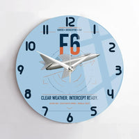 Thumbnail for Hawker Hunter F6 design on light blue no frame wall clock