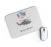 Thumbnail for Sikorsky S-70i FIREHAWK design on light gray rectangle mouse pad