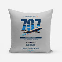 Thumbnail for Boeing 707-320C design on light gray pillow