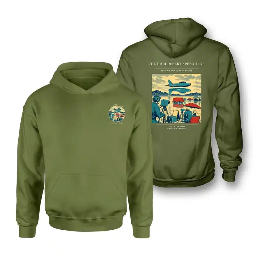 VINTAGE G4295 - The High Desert Speed Trap - Double-Side Hoodie design on greenarmy double side
